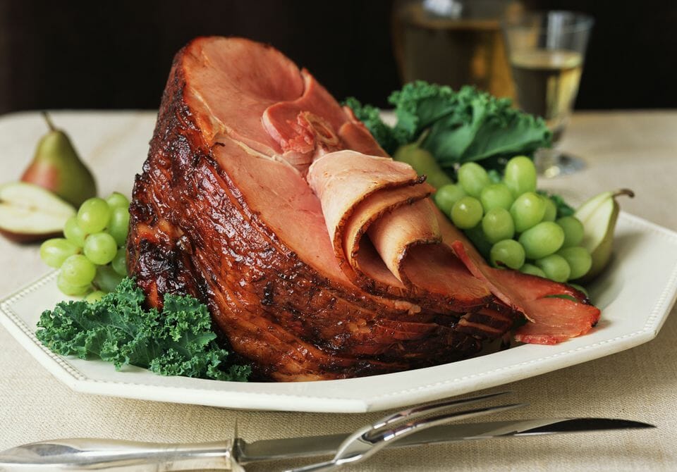Baked Ham With Maple and Brown Sugar Glaze