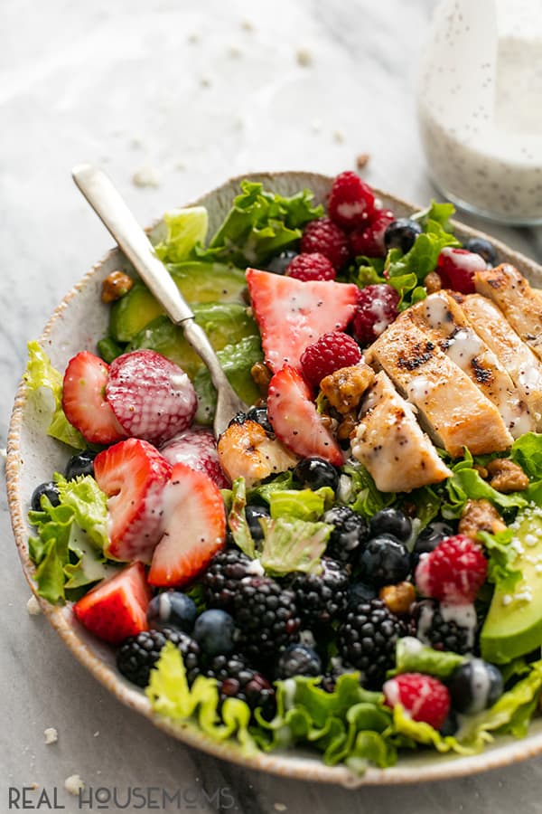 Berry Avocado Grilled Chicken Salad